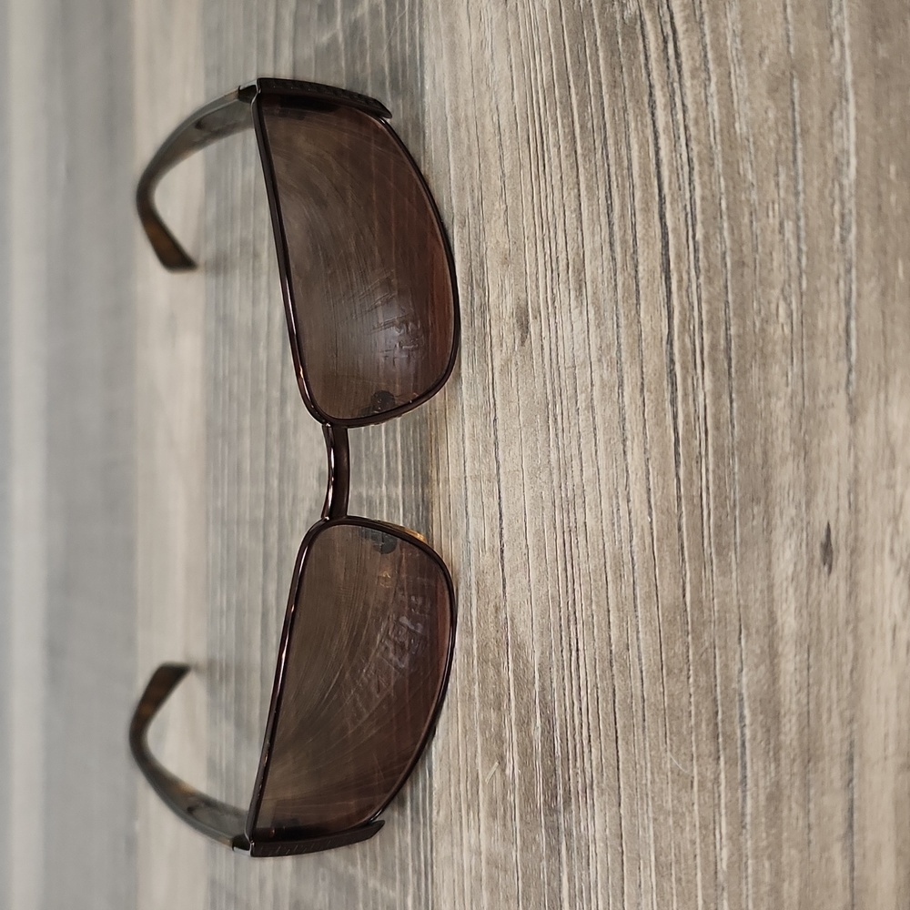 Versace Vintage Brown Tortoiseshell Mirror Rectangular Sunglasses‎ - Picture 3 of 15